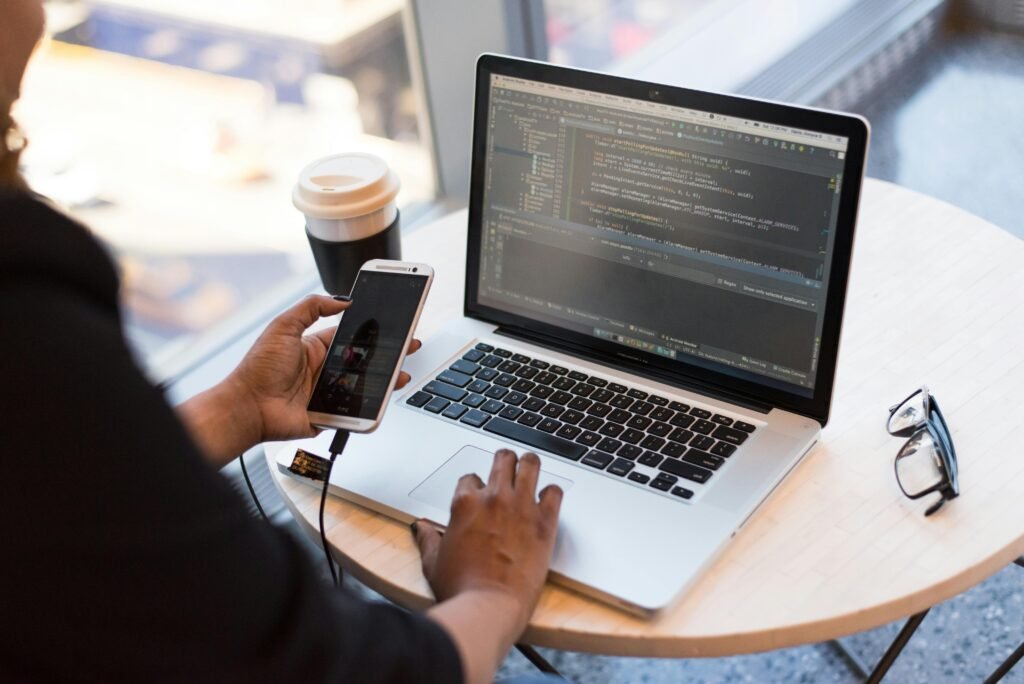 Person working at a computer